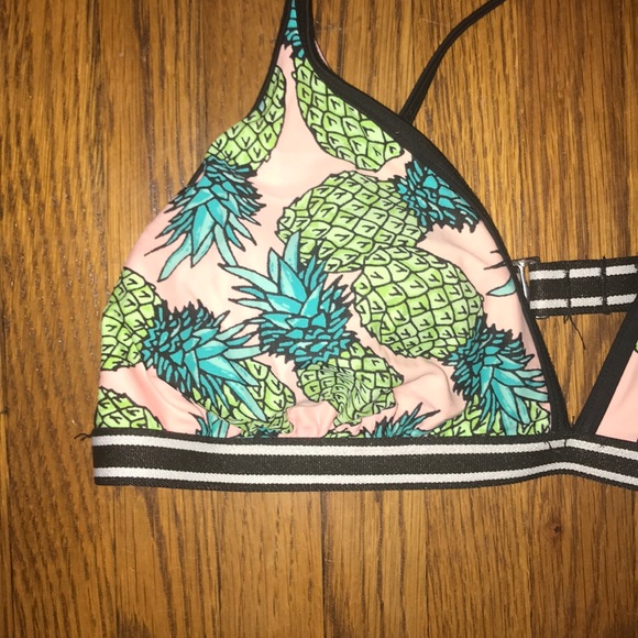 Pineapple Print Bathing Suit Top - Picture 2 of 3
